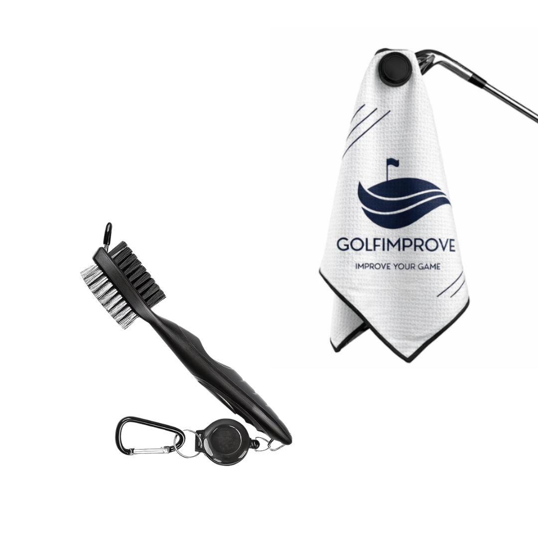Golfimprove-håndklæde og -børste